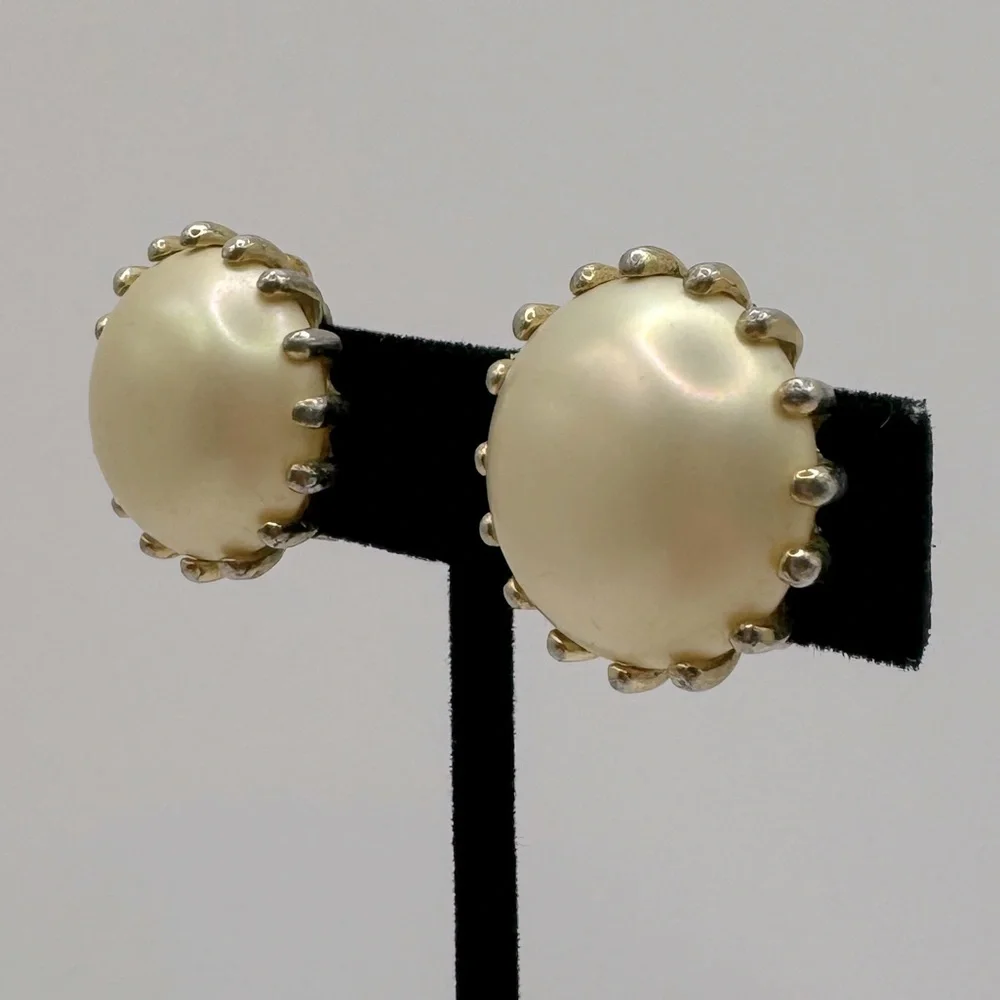 MARVELLA Vintage Pearl Clip-On Earrings